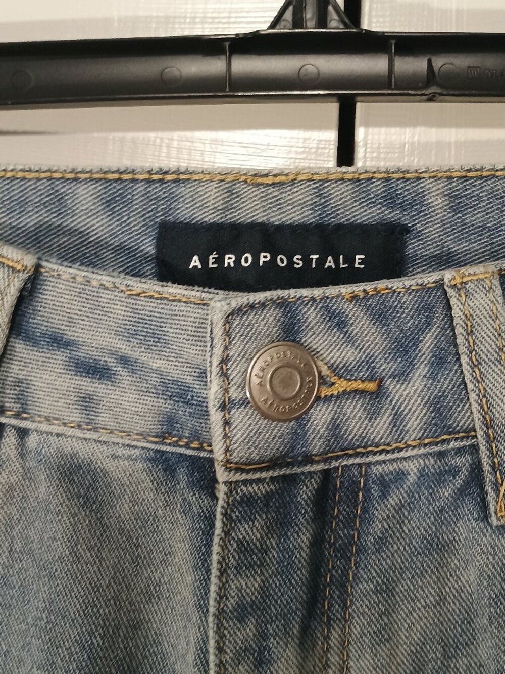 NWT Aéropostale Aero Baggy Wide Leg Jeans Regular Light Wash Butterfly Y2K - Picture 7 of 9